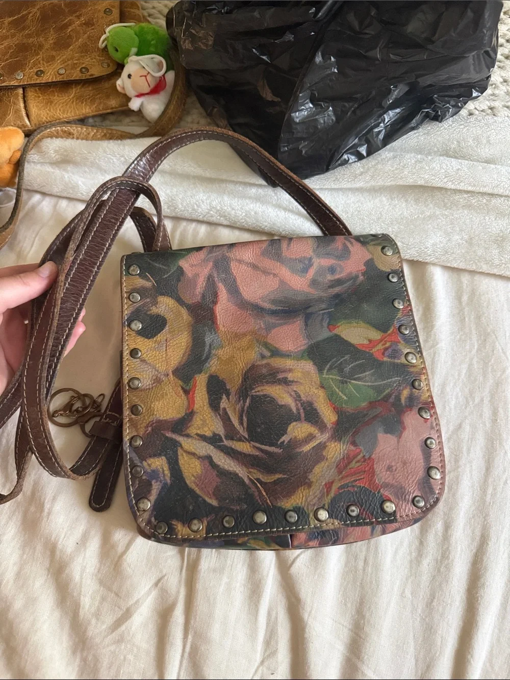 Patricia Nash Multicolor Floral Studded Crossbody Bag - Picture 1 of 3
